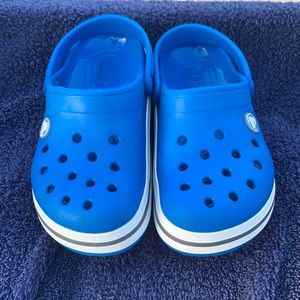 Blue classic crocs toddler 12